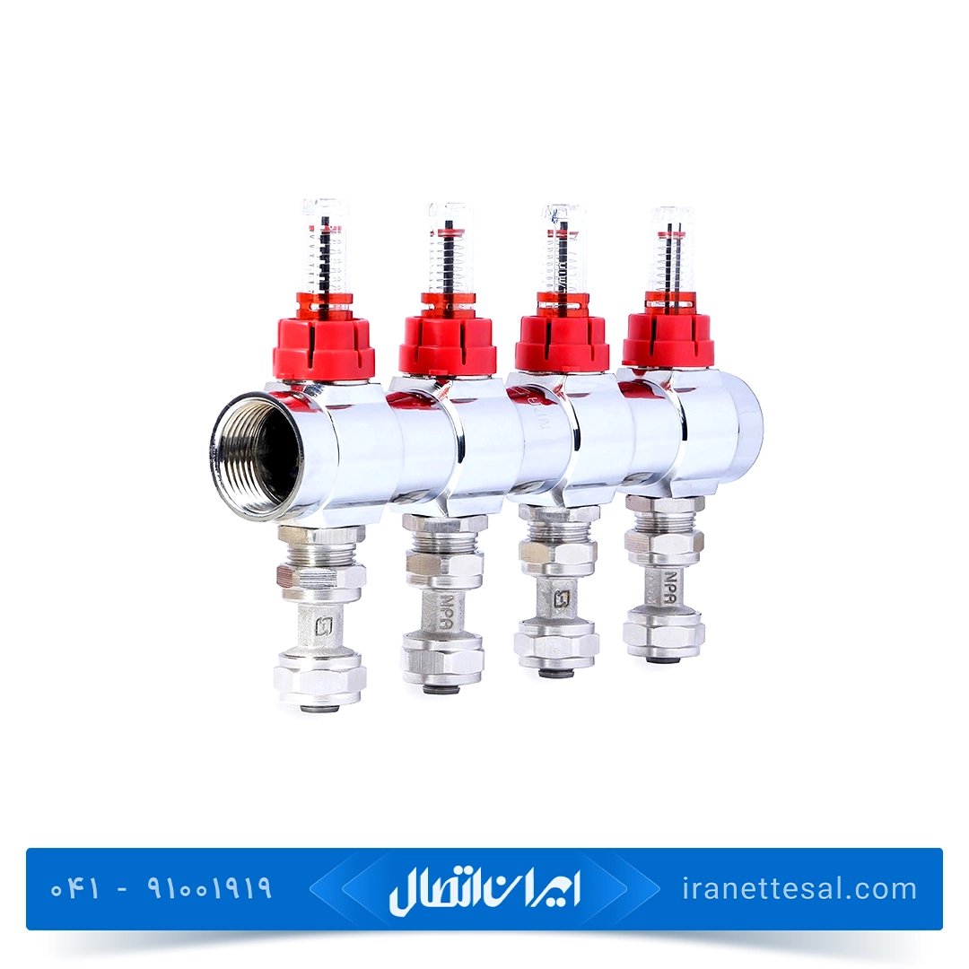 کلکتور ترموستاتیک رفت و برگشت فلومتردار کوپلی نیوپایپ