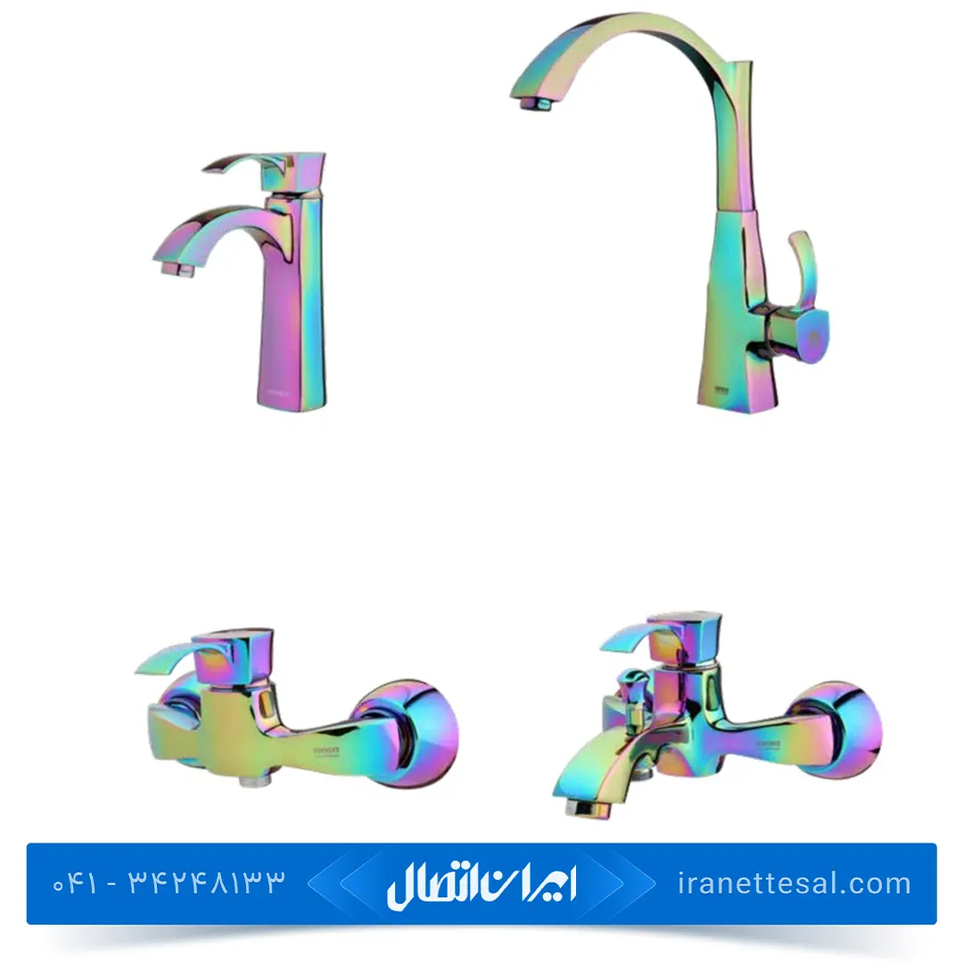 ست شیر آلات مدل پارلا هفت رنگ آویسا