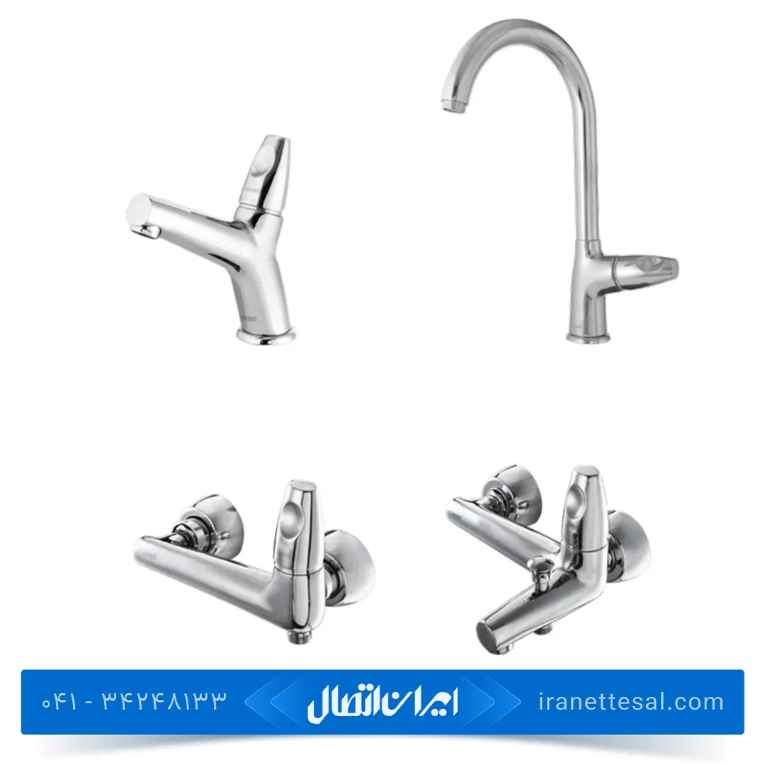 ست شیرآلات مدل یونیک رنگ کروم آویسا
