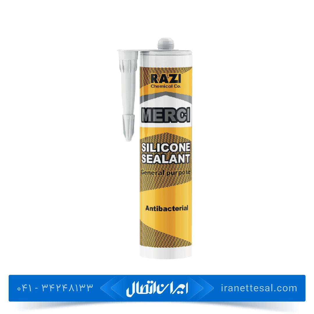 چسب سیلیکون رازی مدل مرسی MERCI حجم 300 میلی‌لیتر