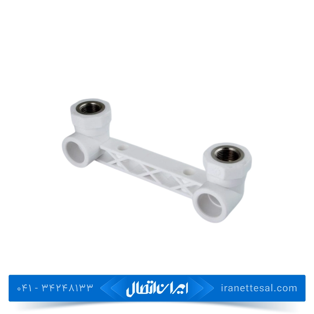 زانویی زوج یکسر فلزی سفید آذین